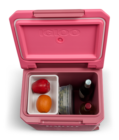 open full::Thrift Pink::Snack basket & drink tub