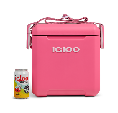 front image can::Thrift Pink::Holds up to 14 cans