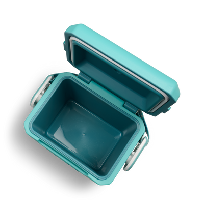 open empty::Lagoon Teal::Stay-open hinge detent