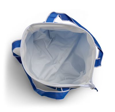 angle open empty::Blue::Leak-resistant, antimicrobial liner