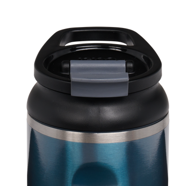 Lid closed::Urban Blue::Leakproof Flip 'n' Sip lid