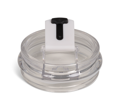 Lid open::White::Leakproof Flip 'n' Sip lid