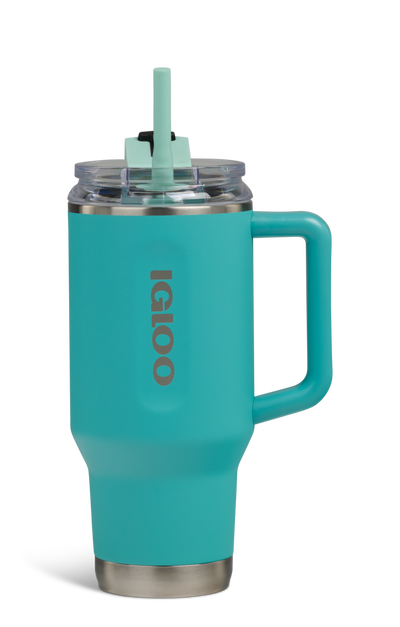 front image straw::Lagoon Teal::Up to 48hrs cold / 8hrs hot*